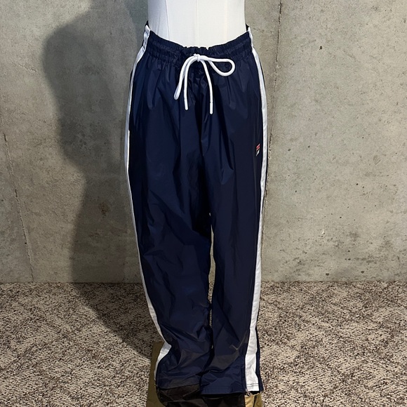 Fila Late 90s/ Early Y2K Navy Track Pants / Joggers | Retro Streetwear | Large - Picture 1 of 6